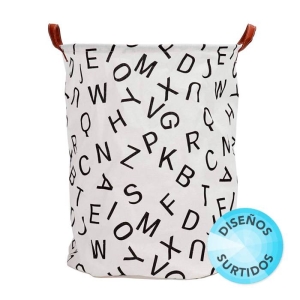 CESTO DE ROPA DE TELA Y CUERINA BNB