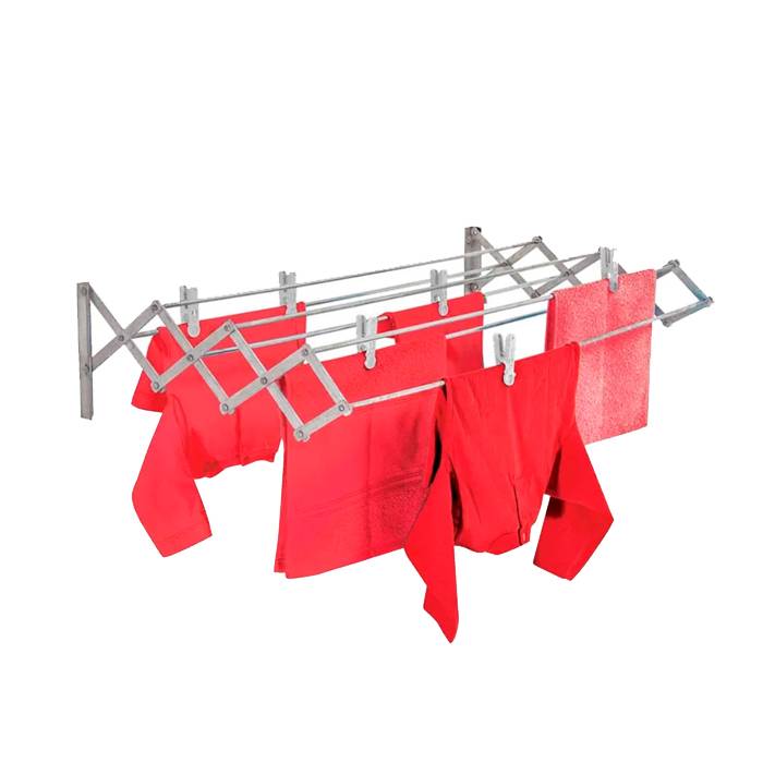 TENDEDERO DE PARED EXTENSIBLE 80CM MOR - Imagen 3