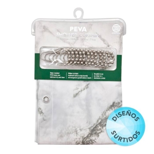 CORTINA PARA BAÑO BNB CON GANCHOS ROLLER