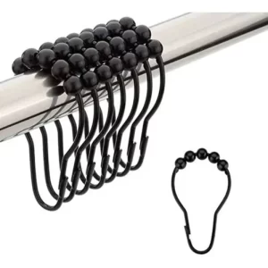 GANCHOS DE ACERO PARA CORTINA DE BAÑO
