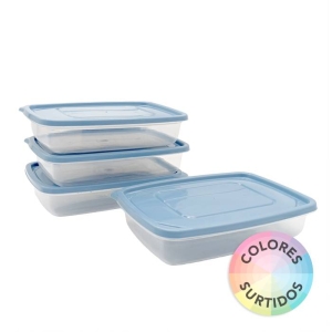 HERMÉTICO SAO RECTANGULAR X4 1200 ML