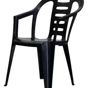 SILLA GARDEN NEGRA CON APOYA BRAZOS