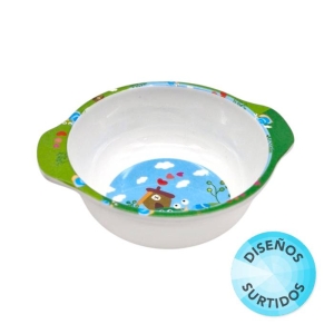 BOWL INFANTIL REDONDO DE MELAMINA CON ASAS