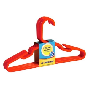 PERCHA PLÁSTICA INFANTIL X6 DESES PLAST