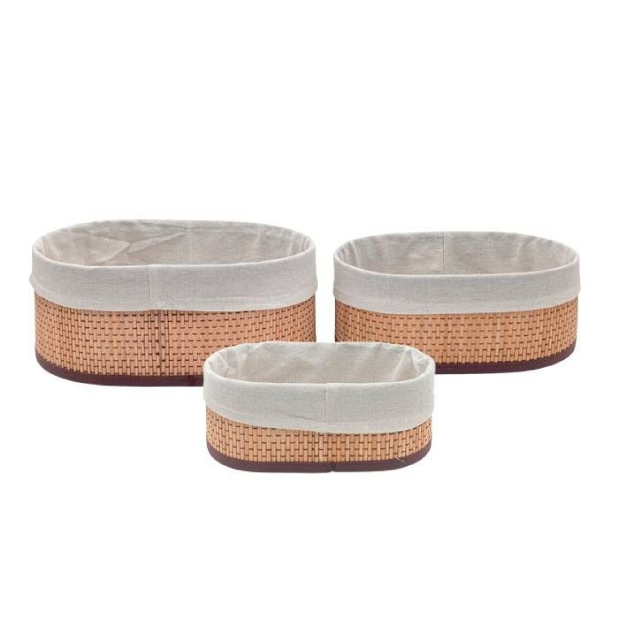 SET X3 CANASTOS DE BAMBÚ OVALADOS