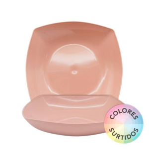 PLATO HONDO PLÁSTICO CUADRADO