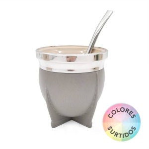 MATE RAÍCES PVC CON BOMBILLA DE METAL