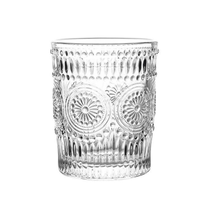 VASO DE VIDRIO LABRADO