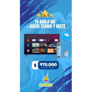 TV KANJI 60" + JUEGO TERMO Y MATE
