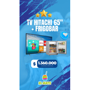 TV HITACHI 65" + FRIGOBAR